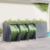 vidaXL Wheelie Bin Storage for 5 Bins Light Grey 340 x 77.5 x 121.5 cm