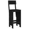 vidaXL Bar Stools 2 pcs Black 40x48.5x115.5 cm Solid Wood Pine