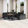 vidaXL Garden Sofa Set with Cushion with Storage 13 pcs Black