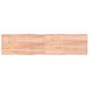vidaXL Table Top Light Brown 200x50x(2-4)cm Treated Solid Wood Live Edge