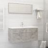 vidaXL Bathroom Furniture Set Concrete Grey Engineered Wood