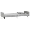 vidaXL 2-Seater Sofa Bed with Two Pillows Light Grey Velvet
