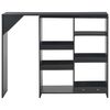 vidaXL Bar Table with Moveable Shelf Black 138x39x110 cm