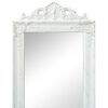 vidaXL Free-Standing Mirror Baroque Style 160x40 cm White