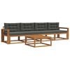 vidaXL Outdoor Sofa Set with Cushion 5 pcs Natural and Anthracite