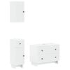 vidaXL 3 Piece Bathroom Cabinet Set EDE White Engineered Wood