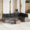 vidaXL Garden Sofa Set 9 pcs Grey