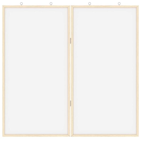 vidaXL Magnetic Whiteboard White 80 x 1.4 x 80 cm Solid pine wood