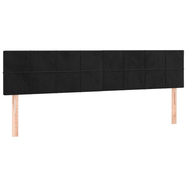 vidaXL Headboards 2 pcs Black 100 cm Velvet
