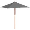 vidaXL Garden Parasol with Wooden Pole 150x200 cm Anthracite