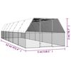 vidaXL Chicken Cage 3x12x2 m Galvanised Steel