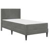 vidaXL Bed Frame with Mattress Dark Grey 90 x 200 cm Velvet