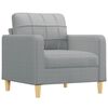 vidaXL 3 Piece Sofa Set with Cushions Light Grey Fabric