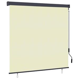 vidaXL Roller Blind Striped Cream 180 x 250 cm Fabric and Aluminum