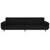 vidaXL 2-Seater Sofa Bed with Two Pillows Black Velvet