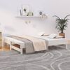 vidaXL Pull-out Day Bed without Mattress White 2x(90x190) cm
