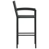 vidaXL Bar Stools 4 pcs Black Poly Rattan