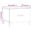 vidaXL Coffee Tables with Metal Legs 2 pcs High Gloss White 50x50x40 cm
