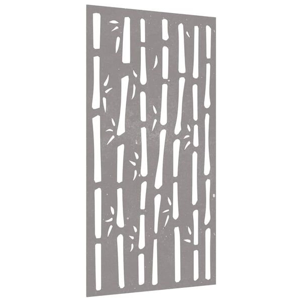 vidaXL Garden Wall Decoration 105x55 cm Corten Steel Bamboo Design