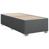 vidaXL Box Spring Bed with Mattress Dark Grey King Single Fabric
