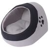 vidaXL Cat Bed | Grey and Black | Polyester Fleece | Medium | Portable | Cat Bed