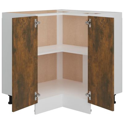 vidaXL Kitchen Cabinet Smoked Oak 75,5x75,5x80,5 cm Engineered Wood