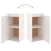 vidaXL TV Cabinets 2 pcs White Solid Wood Pine