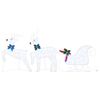 vidaXL LED Reindeers 3 pcs Cold White Fabric