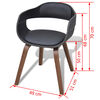 vidaXL Dining Chairs 4 pcs Black Bent Wood and Faux Leather