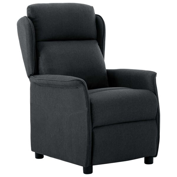 vidaXL Recliner Chair Dark Grey Fabric