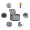 vidaXL Electric Stand up Massage Recliner Chair Light Grey Fabric
