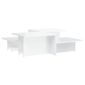 vidaXL Coffee Tables 2 pcs High Gloss White Engineered Wood