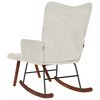 vidaXL Rocking Chair with Stool Cream Velvet