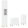 vidaXL 3 Piece Bathroom Cabinet Set DELFT White Engineered Wood