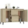 vidaXL Sideboard Sonoma Oak 102x35x70 cm Engineered Wood
