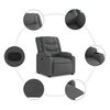 vidaXL Recliner Chair Dark Grey Fabric