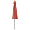 vidaXL Balcony Parasol with Aluminium Pole Terracotta 300x155x223 cm Half