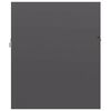 vidaXL 2 Piece Bathroom Furniture Set High Gloss Grey Engineered Wood