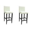 vidaXL Bar Stools 2 pcs White Faux Leather