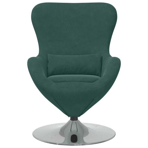 vidaXL Egg Chair Dark Green 63 x 73 x 90 cm Velvet