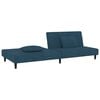 vidaXL 2-Seater Sofa Bed with Two Pillows Black Velvet