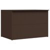 vidaXL Outdoor Storage Box | Brown | PE Rattan, Powder-Coated Steel | Large