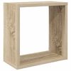 vidaXL Wall Cube Shelves 4 pcs White and Sonoma Oak 30x15x30 cm