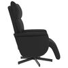 vidaXL Massage Recliner Chair with Footrest Black Faux Leather