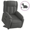 vidaXL Electric Stand up Recliner Chair Dark Grey Fabric