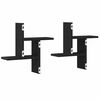 vidaXL Wall Shelves 2 pcs Black Oak 38x12x38 cm Engineered Wood