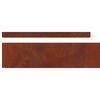 vidaXL Lawn Edging 4 pcs Rusty 450 x 0.05 x 10 cm Weathering Steel