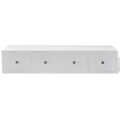vidaXL Four-drawer Cabinet White Wood