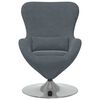 vidaXL Egg Chair Dark Grey 63 x 73 x 90 cm Velvet