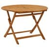 vidaXL Garden Table | Natural wood | Solid acacia wood | Medium | Foldable